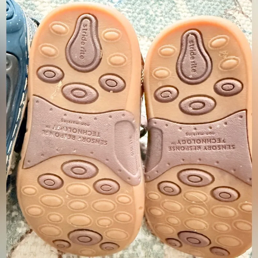 Stride Rite Shoes Set - Blue and Brown size 3w and 3.5
